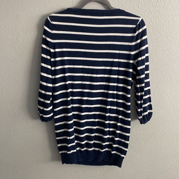 Forever 21-striped 3/4 sleeve lightweight sweater- Size Large - Picture 5 of 5